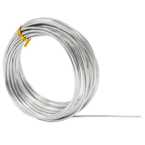 Aluminium Basteldraht, 2mm x 10m, Modellierdraht für Schmuckherstellung und Basteln von tallkeey
