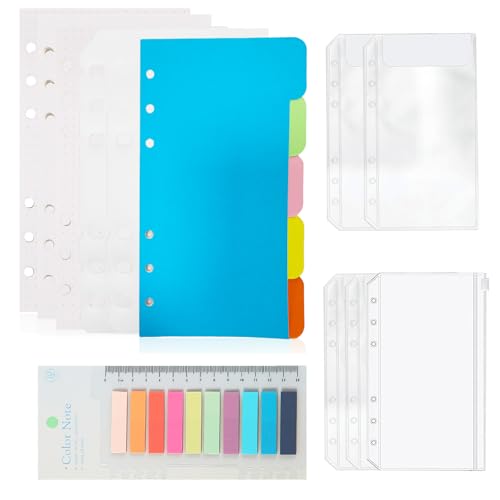 6 Löcher A6 Ringbuch Nachfüllbar Set, 135 Blatt Papier Nachfüllpapier Gepunktet und Leer 7 Stücke Trennblätter und Lineal Mit Register 5 Pcs Binder Taschen für Personal Organizer Loseblatt Notizbuch 6 Löcher A6 Ringbuch Nachfüllbar Set, 135 Blatt Papier Nachfüllpapier Gepunktet und Leer 7 Stücke Trennblätter und Lineal Mit Register 5 Pcs Binder Taschen für Personal Organizer Loseblatt Notizbuch von taobosec