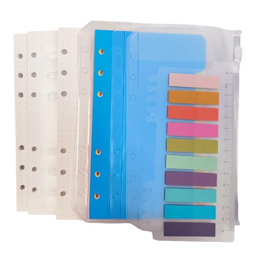 A6 Ringbuch Nachfüllpapier, 135 Blätter Nachfüllpapier 6 PCS Binder Taschen 200 Stück Selbstklebende A6 Ringbuch Nachfüllpapier, 135 Blätter Nachfüllpapier 6 PCS Binder Taschen 200 Stück Selbstklebende von taobosec
