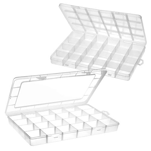 Aufbewahrungsbox,2 Stück 24 Gitter transparente Sortierboxen Sortimentskasten Setzkasten für Lego-Kunststoff Ohrringen Büromaterial Kunsthandwerk Angehen Aufbewahrung Angelköder Box Perlen Aufbewahrungsbox,2 Stück 24 Gitter transparente Sortierboxen Sortimentskasten Setzkasten für Lego-Kunststoff Ohrringen Büromaterial Kunsthandwerk Angehen Aufbewahrung Angelköder Box Perlen von taobosec