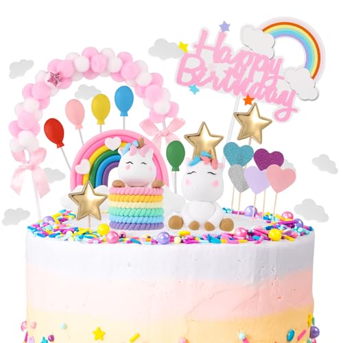 taonganui 43 Stück Einhorn Tortendeko Geburtstag,Tortendeko Einhorn Mädchen,Einhorn Kuchen Topper Set,Macaron Kuchen Deko Einhorn Happy-Birthday Wolke Sterne für Kinder Mädchen taonganui 43 Stück Einhorn Tortendeko Geburtstag,Tortendeko Einhorn Mädchen,Einhorn Kuchen Topper Set,Macaron Kuchen Deko Einhorn Happy-Birthday Wolke Sterne für Kinder Mädchen von taonganui