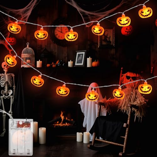 taonganui Halloween Lichterkette, 3m mit 20 LED Kürbis Lichter für Halloween-Party Deko, 3 Meter lang, Ideal für Innen- und Außendekoration von taonganui