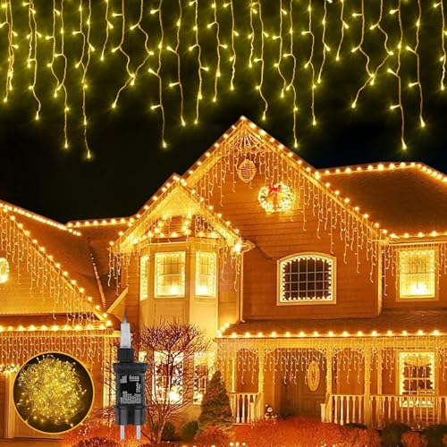 targetone LED Warm White Fairy Lights for Indoor Outdoor Use, 352 LEDs 10m 8 Modes Fairy Lights, IP44 Copper Wire Lights for Party Wedding Garden Christmas Room Patio Curtain with Plug（10m） von targetone