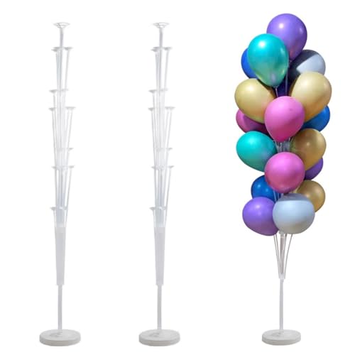 2 Stück Balloon Stand Kit, Ballon Ständer Luftballons Halter Ballonhalter Tischballonständer Wiederverwendbarer Ballon Stick Halter für Geburtstag Hochzeit Party Dekoration von tarumedo