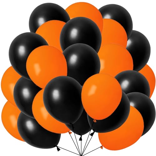 60 Stück Luftballons Orange Schwarz, Halloween Ballons 12 Zoll Matte Schwarze Latex Ballons Orange Luftballons Partyballon für Halloween Herbstfeste Karneval Geburtstag Party Deko 60 Stück Luftballons Orange Schwarz, Halloween Ballons 12 Zoll Matte Schwarze Latex Ballons Orange Luftballons Partyballon für Halloween Herbstfeste Karneval Geburtstag Party Deko von tarumedo