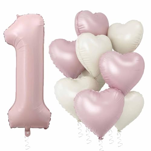 Folienballon Zahl 1 Rosa, 40 Zoll Baby Rosa 1 Zahlenballon with Herz Ballon Creme Heliumfolie Luftballons Pastel Pink Balloons für Mädchen 1st Geburtstags Party Baby Shower Deko Folienballon Zahl 1 Rosa, 40 Zoll Baby Rosa 1 Zahlenballon with Herz Ballon Creme Heliumfolie Luftballons Pastel Pink Balloons für Mädchen 1st Geburtstags Party Baby Shower Deko von tarumedo
