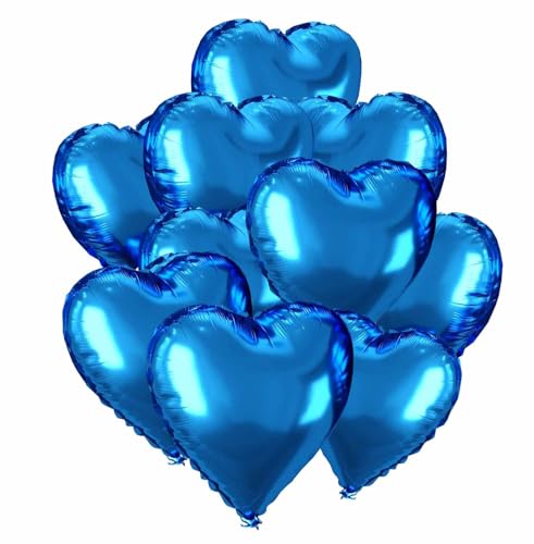 Herz Folienballons, 10 Stück Herz Helium Luftballons Heliumballon Herzen Blau Herzluftballons Herzform Folienluftballon Herzballons für Geburtstag Hochzeit Brautdusche Valentinstag Herz Folienballons, 10 Stück Herz Helium Luftballons Heliumballon Herzen Blau Herzluftballons Herzform Folienluftballon Herzballons für Geburtstag Hochzeit Brautdusche Valentinstag von tarumedo