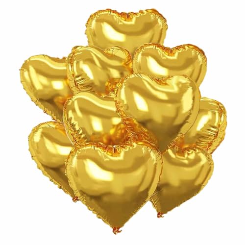 Herz Folienballons, 10 Stück Herz Helium Luftballons Heliumballon Herzen Gold Herzluftballons Herzform Folienluftballon Herzballons für Geburtstag Hochzeit Brautdusche Valentinstag Herz Folienballons, 10 Stück Herz Helium Luftballons Heliumballon Herzen Gold Herzluftballons Herzform Folienluftballon Herzballons für Geburtstag Hochzeit Brautdusche Valentinstag von tarumedo