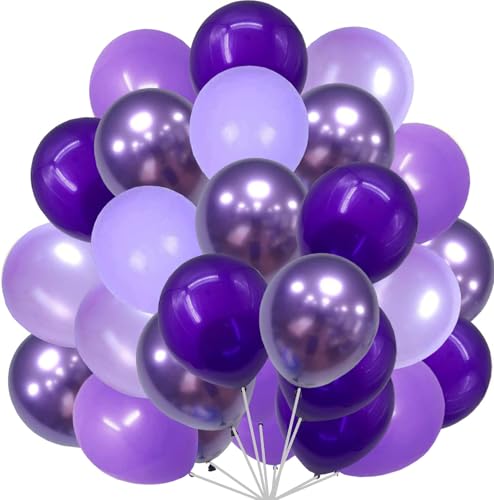 Luftballons Lila, 60 Stück 12 Zoll Metallic Lila Helium Ballon Violett Latex Ballons Helllila Luftballons Set für Geburtstag Mädchen Frauen Hochzeit Abschluss Party Baby Shower Luftballons Lila, 60 Stück 12 Zoll Metallic Lila Helium Ballon Violett Latex Ballons Helllila Luftballons Set für Geburtstag Mädchen Frauen Hochzeit Abschluss Party Baby Shower von tarumedo