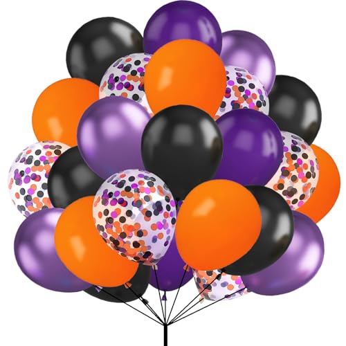 Luftballons Orange Schwarz Lila, 60 Stück Halloween Ballons Matte Schwarze Latex Ballons Orange Violette Luftballons Partyballons mit Konfetti für Halloween Deko Herbstfeste Karneval Geburtstag Party Luftballons Orange Schwarz Lila, 60 Stück Halloween Ballons Matte Schwarze Latex Ballons Orange Violette Luftballons Partyballons mit Konfetti für Halloween Deko Herbstfeste Karneval Geburtstag Party von tarumedo