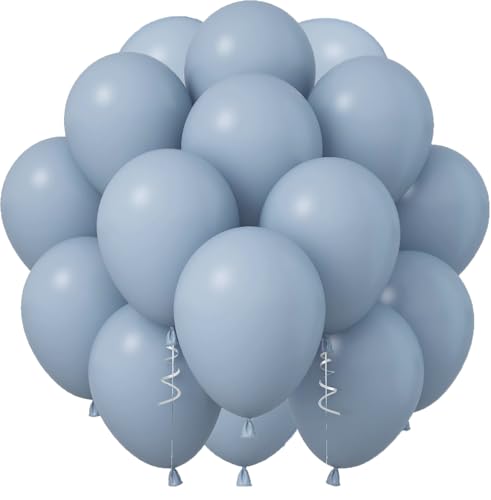 Luftballons Sandweiß, 50 Stück Latex Luftballons Matt Beige Ballons Sand Weiss Heliumballons Creme Balloons Für Ballonbogen Babyparty Hochzeit Abschluss Partydeko 12 Zoll (dusty blue) von tarumedo