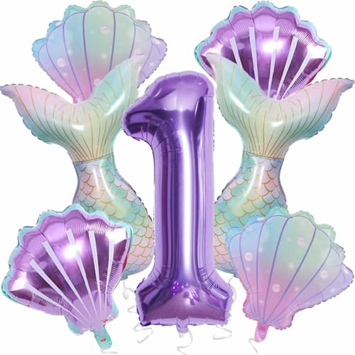 Meerjungfrau Geburtstagsdeko 1 Jahr, Luftballon Meerjungfrau Folienballon Mermaid Muschel Ballon Lila Folien Balloon 1 40 Zoll für Mädchen 1 Jahre Geburtstag Deko Meerjungfrau Geburtstagsdeko 1 Jahr, Luftballon Meerjungfrau Folienballon Mermaid Muschel Ballon Lila Folien Balloon 1 40 Zoll für Mädchen 1 Jahre Geburtstag Deko von tarumedo