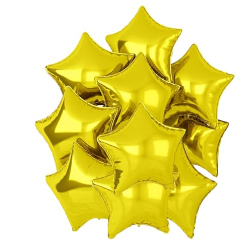 Stern Folienballons Creme, 10 Stück 18 Zoll Beige Stern Folien Luftballons Sternluftballons Heliumballon Star Ballons für Geburtstag Babyparty Hochzeit Verlobung Dekorationen (gold) von tarumedo