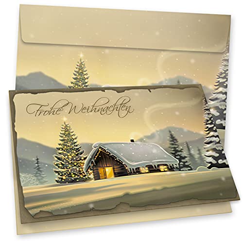 Glöcknerhütte Weihnachtskarten mit Umschlägen 16er SET Klappkarten DIN A6 Nostalgie nachhaltig umweltfreundlich Recycling Glöcknerhütte Weihnachtskarten mit Umschlägen 16er SET Klappkarten DIN A6 Nostalgie nachhaltig umweltfreundlich Recycling von tatmotive