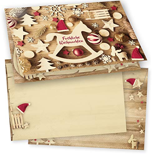 JULFEST Deutsches Produkt Weihnachtskarten 16er SET Klappkarten DIN A6 mit Umschlag Nostalgie nordisch vintage, nachhaltig umweltfreundlich Recycling JULFEST Deutsches Produkt Weihnachtskarten 16er SET Klappkarten DIN A6 mit Umschlag Nostalgie nordisch vintage, nachhaltig umweltfreundlich Recycling von tatmotive
