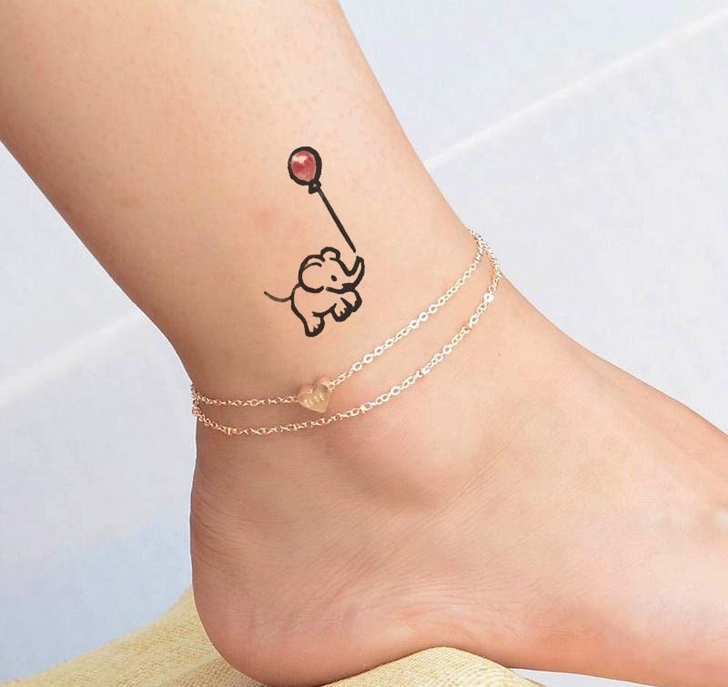 Mini Temporäres Tattoo/Elefant Ballon Schönes Mini Temporäres Tattoo/Elefant Ballon Schönes von tattooprint