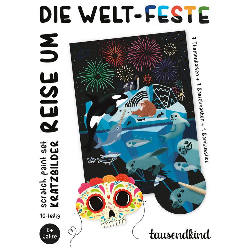 Kratzbilder Reise Um Die Welt - Feste 10-Teilig von tausendkind learn & play
