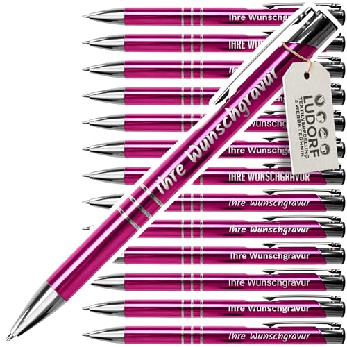 #teamludorf 50x Kugelschreiber mit Gravur - Pink eloxiert (Gamma) - Hochwertige Metallkugelschreiber Kugelschreiber Personalisierter Kugelschreiber mehrfarbig Stifte mit Gravur Kulli #teamludorf 50x Kugelschreiber mit Gravur - Pink eloxiert (Gamma) - Hochwertige Metallkugelschreiber Kugelschreiber Personalisierter Kugelschreiber mehrfarbig Stifte mit Gravur Kulli von #teamludorf