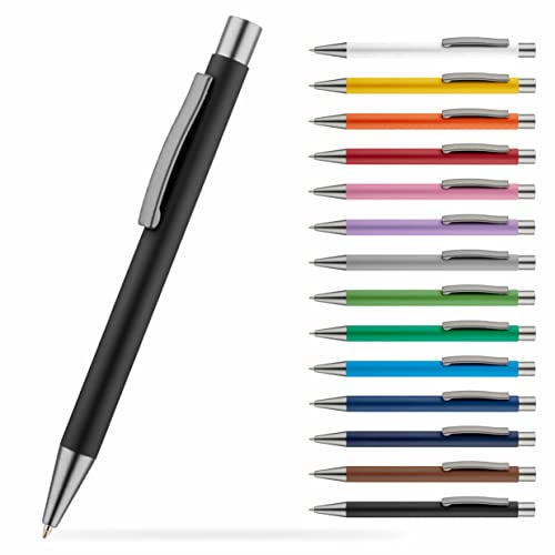 #teamludorf OMEGA Metall Kugelschreiber mit gummierter Oberfläche - Stift in 14 Farben erhältlich - hochwertig und stabil (MIX, 50) von #teamludorf