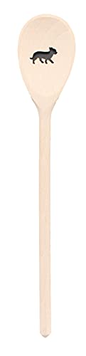 teemando®, Kochlöffel aus Holz mit Motiv Chihuahua, extra stabil, Naturprodukt: handgefertigt, unbehandelt, Rührlöffel aus Buche, oval 30 cm, das besondere Geschenk von teemando