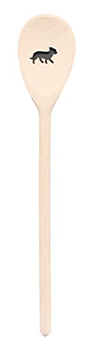 teemando®, Kochlöffel aus Holz mit Motiv Chihuahua, extra stabil, Naturprodukt: handgefertigt, unbehandelt, Rührlöffel aus Buche, oval 30 cm, das besondere Geschenk von Teemando
