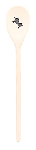 teemando 2 X, Kochlöffel aus Holz mit Motiv Einhorn, extra stabil, Naturprodukt: handgefertigt, unbehandelt, Rührlöffel aus Buche, oval 30 cm, das besondere Geschenk von teemando