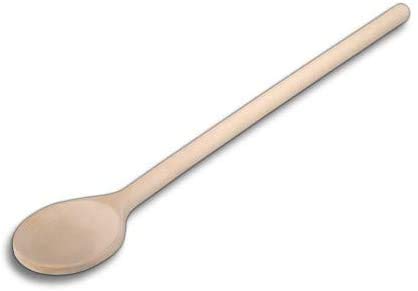 temando Holz-Kochlöffel, 16 cm, Naturprodukt: handgefertigt, unbehandelt, eine Topfkratzer, hitzebeständig, Rührlöffel aus Buche, rund (1 Stück) von Teemando