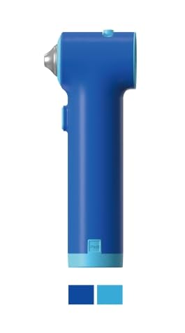 tenwin Elektrisches Airbrush Marker Set für Kinder – Batteriebetriebenes Kunst-Malset mit 12 doppelspitzigen Filzstiften, 8 Schablonen und 1 Aufbewahrungstasche, Kreatives Bastelzubehör (Blau) von tenwin