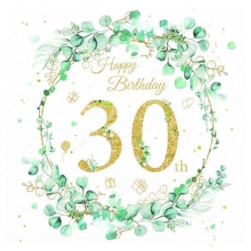 40 Stück Servietten 30. Geburtstag Frau/Mann - 30 Geburtstag Deko, Servietten Eukalyptus Grün Geburtstagsparty Deko,Papierservietten für Feiern Party Jubiläum 40 Stück Servietten 30. Geburtstag Frau/Mann - 30 Geburtstag Deko, Servietten Eukalyptus Grün Geburtstagsparty Deko,Papierservietten für Feiern Party Jubiläum von teokyat