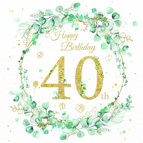 40 Stück Servietten 40 Geburtstag Mann - Deko 40. Geburtstag Frauen, Servietten Eukalyptus Grün Geburtstagsparty Deko,Papierservietten für Feiern Party Jubiläum 40 Stück Servietten 40 Geburtstag Mann - Deko 40. Geburtstag Frauen, Servietten Eukalyptus Grün Geburtstagsparty Deko,Papierservietten für Feiern Party Jubiläum von teokyat