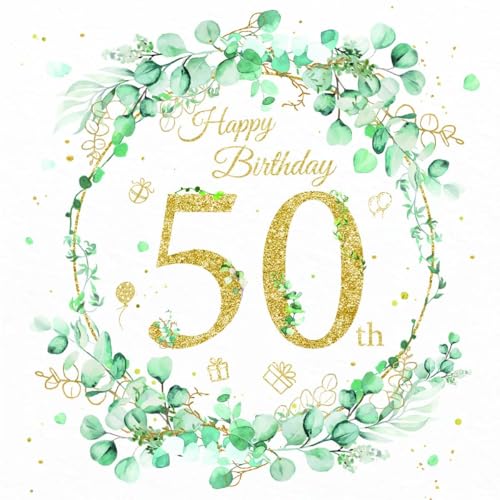 40 Stück Servietten 50. Geburtstag - Deko 50. Geburtstag Mann, Servietten Eukalyptus Grün Geburtstagsparty Deko,Papierservietten für Feiern Party Jubiläum 40 Stück Servietten 50. Geburtstag - Deko 50. Geburtstag Mann, Servietten Eukalyptus Grün Geburtstagsparty Deko,Papierservietten für Feiern Party Jubiläum von teokyat