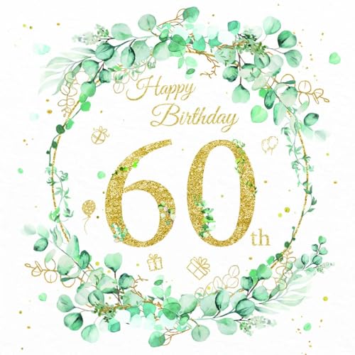 40 Stück Servietten 60 Geburtstag - Deko 60 Geburtstag Frau/Mann, Servietten Eukalyptus Grün Geburtstagsparty Deko,Papierservietten für Feiern Party Jubiläum 40 Stück Servietten 60 Geburtstag - Deko 60 Geburtstag Frau/Mann, Servietten Eukalyptus Grün Geburtstagsparty Deko,Papierservietten für Feiern Party Jubiläum von teokyat