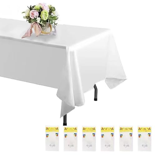 6 Stück Einweg Tischdecke Weiß - biertisch tischdecke, Geburtstag Tischdecken, Rechteckig Tischtuch Geeignet für Geburtstag, Party, Hochzeit, Weihnachten, 137 x 274 cm 6 Stück Einweg Tischdecke Weiß - biertisch tischdecke, Geburtstag Tischdecken, Rechteckig Tischtuch Geeignet für Geburtstag, Party, Hochzeit, Weihnachten, 137 x 274 cm von teokyat