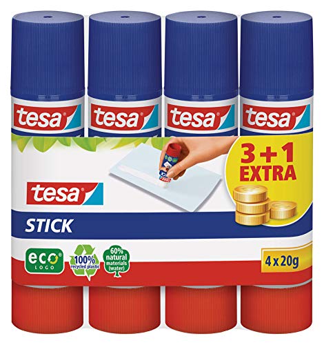 4er Sparbundle Tesa Stick ecoLogo rund, ökologisch, 20g von tesa