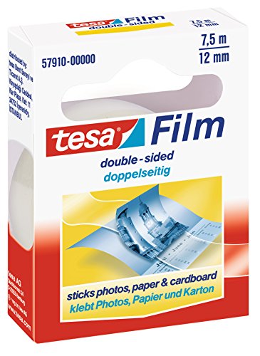Tesa, doppelseitiges Klebeband, perfekt für Fotos und Papier, 10 m x 15 mm, in hoher Qualität, Box aus Metall 7.5m x 12mm Tesa, doppelseitiges Klebeband, perfekt für Fotos und Papier, 10 m x 15 mm, in hoher Qualität, Box aus Metall 7.5m x 12mm von tesa