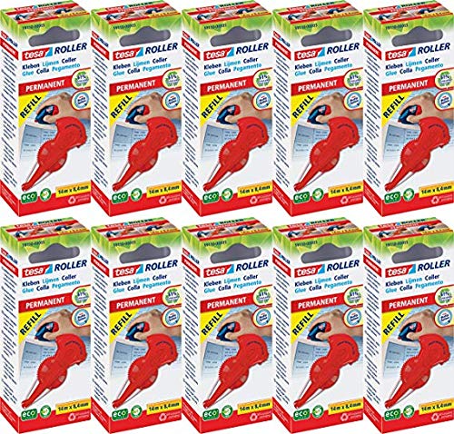 Tesa Kleberoller permanent (10x Kleberoller permanent Nachfüllkassette) von tesa