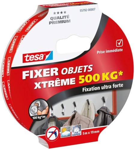 Ultrastarkes doppelseitiges Klebeband, 5m x 19mm, 500 kg Ultrastarkes doppelseitiges Klebeband, 5m x 19mm, 500 kg von tesa