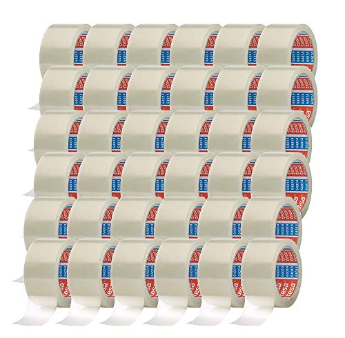 tesa 64014 Klebeband Paketklebeband Packband 66m x 50mm (36 Rollen, Transparent) von tesa