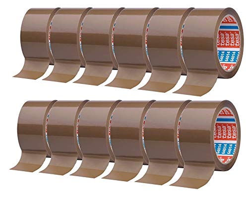 tesa 64014 Klebeband Paketklebeband Packband 66m x 50mm (6 Rollen, Braun) (12 Rollen) von tesa