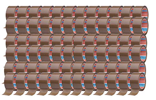 tesa Klebeband Paketklebeband Packband 66m x 50mm (72 Rollen, Braun) von tesa