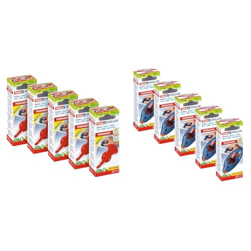 tesa Kleberoller permanent Nachfüllkassette im 5er Pack & Roller Kleben Permanent ecoLogo Einwegroller im 5er Pack - Umweltschonender Kleberoller mit reißfestem PET-Band - 8,5 m x 8,4 mm tesa Kleberoller permanent Nachfüllkassette im 5er Pack & Roller Kleben Permanent ecoLogo Einwegroller im 5er Pack - Umweltschonender Kleberoller mit reißfestem PET-Band - 8,5 m x 8,4 mm von tesa