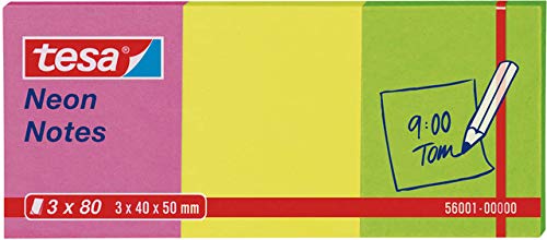 tesa Neon Notes Haftnotizen, 40 x 50 mm, 3-farbig, Menge 3 tesa Neon Notes Haftnotizen, 40 x 50 mm, 3-farbig, Menge 3 von tesa