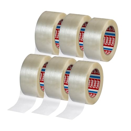 tesa PET Paketklebeband - Paketband mit starkem Halt - reißfestes Klebeband für leichte bis mittelschwere Pakete - Packband auf extra langer Rolle - Transparent - 6 x Rolle - 132 m x 50 mm tesa PET Paketklebeband - Paketband mit starkem Halt - reißfestes Klebeband für leichte bis mittelschwere Pakete - Packband auf extra langer Rolle - Transparent - 6 x Rolle - 132 m x 50 mm von tesa