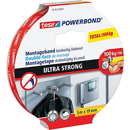 tesa Powerbond Montageband Ultra Strong, 19 mm x 5, 0 m von tesa