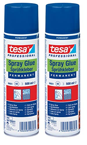 tesa Sprühkleber, 500ml Dose | 2er Pack von tesa