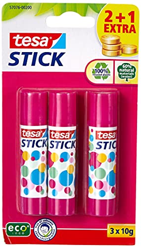 tesa Stick ecoLogo - Geruchsneutraler Klebestift für Papier und Pappe - Lösungsmittelfrei und Umweltschonend - 3 x 10 g tesa Stick ecoLogo - Geruchsneutraler Klebestift für Papier und Pappe - Lösungsmittelfrei und Umweltschonend - 3 x 10 g von tesa