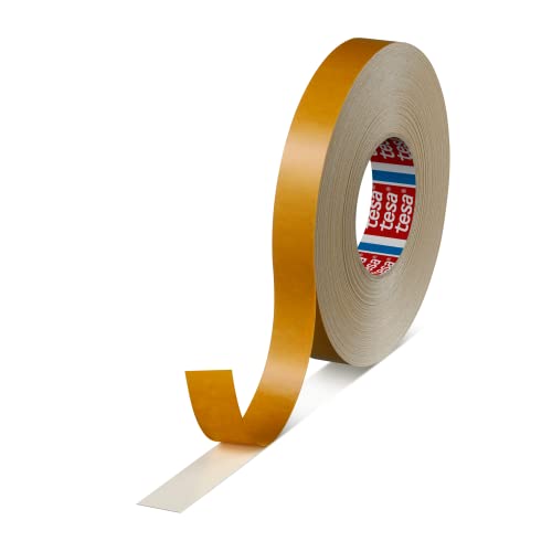 tesa fix 4964 Doppelseitiges Klebeband mit Gewebeträger, Teppich-Verlegeband | Farbe: weiss, Länge: 50 m, versch. Breiten (1 Rolle - 25 mm) von tesa