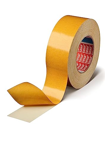 tesa fix 4964 Doppelseitiges Klebeband mit Gewebeträger, Teppich-Verlegeband | Farbe: weiss, Länge: 50 m, versch. Breiten (1 Rolle - 30 mm) von tesa