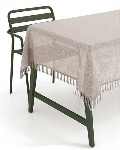 texpot Gartentischdecke 110 x 140 cm beige mit Fransen wetterfest geschäumt rutschfest texpot Gartentischdecke 110 x 140 cm beige mit Fransen wetterfest geschäumt rutschfest von texpot