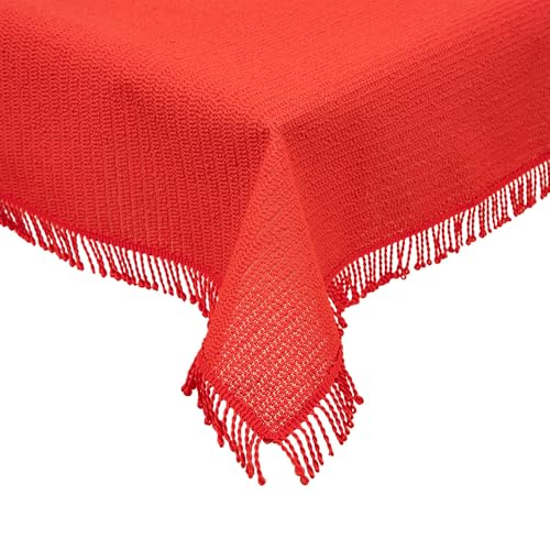 texpot Gartentischdecke 130 x 160 cm rot mit Fransen wetterfest geschäumt rutschfest texpot Gartentischdecke 130 x 160 cm rot mit Fransen wetterfest geschäumt rutschfest von texpot